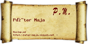 Péter Maja névjegykártya
