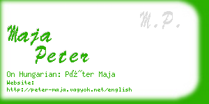 maja peter business card